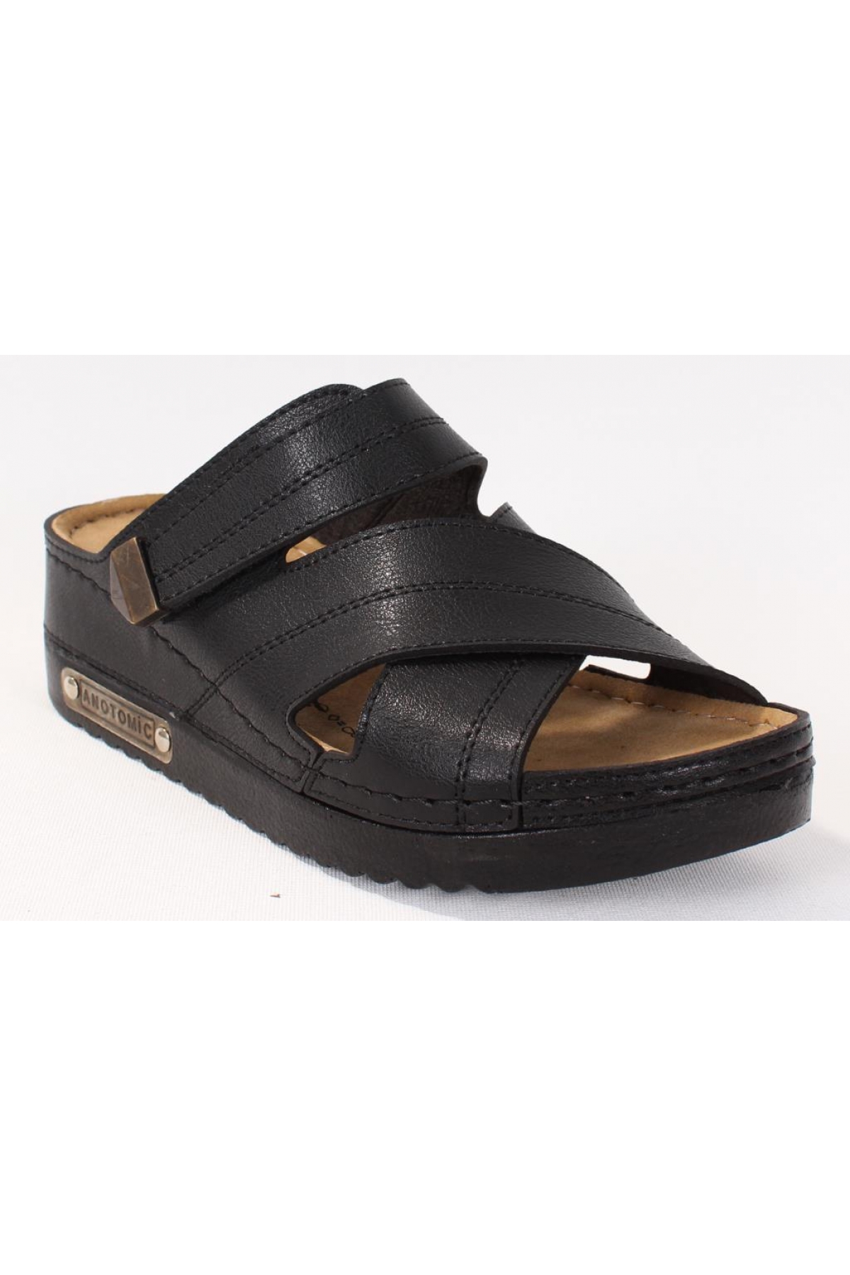 DZA37-3005 Siyahı Günlük Ortopedik Kadın Terlik - Görsel 2