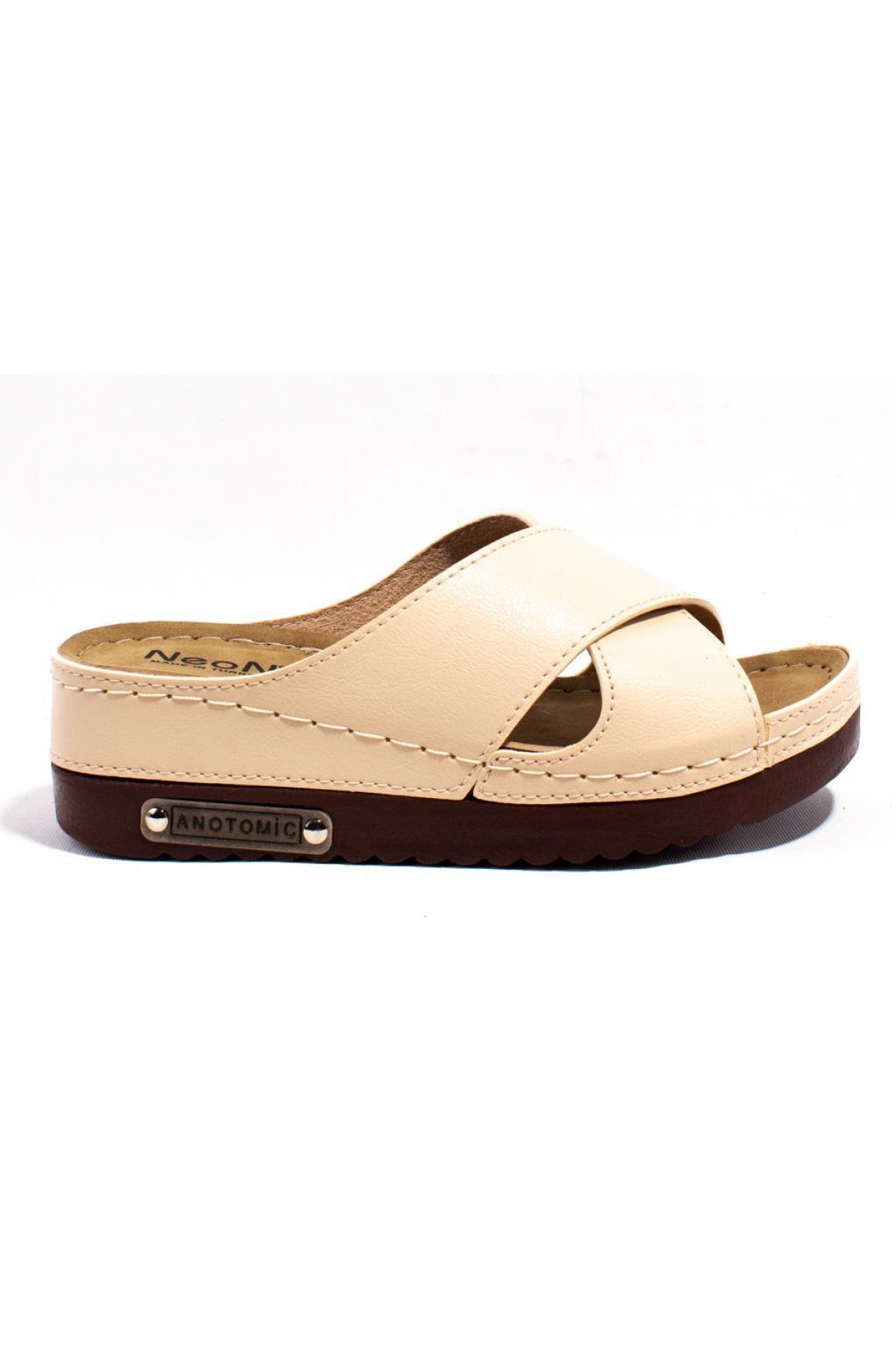 DZA37-3029 Bej Günlük Ortopedik Kadın Terlik - Görsel 2