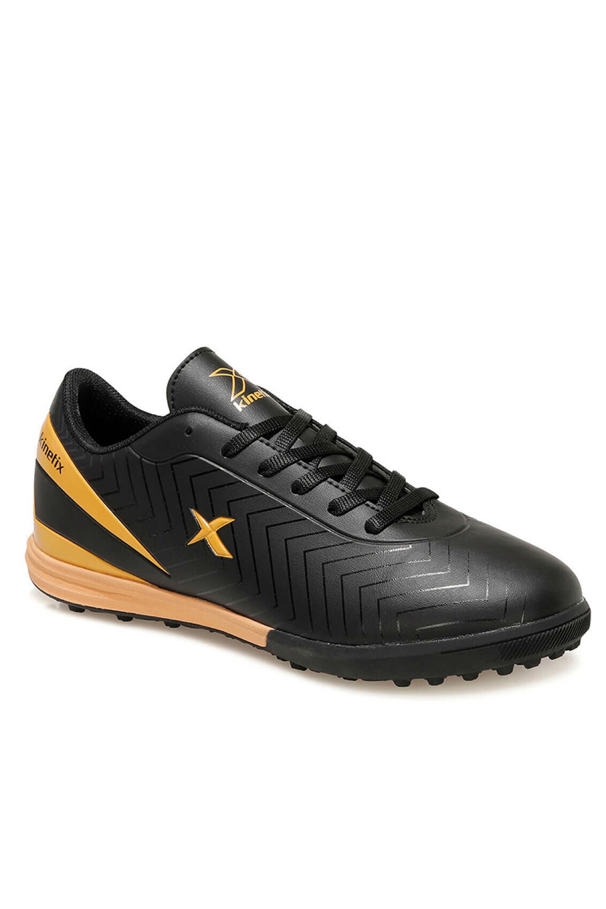 kinetix lorria futbol halisaha erkek ayakkabi siyah turuncu 200294447 flo