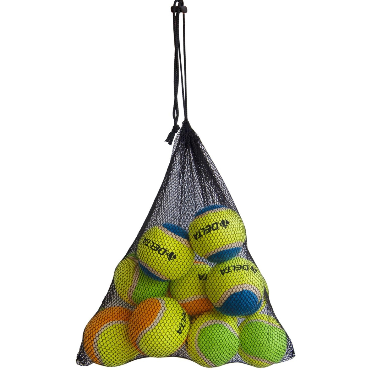 12 Adet Taşınabilir Filede Renkli Tenis Topu