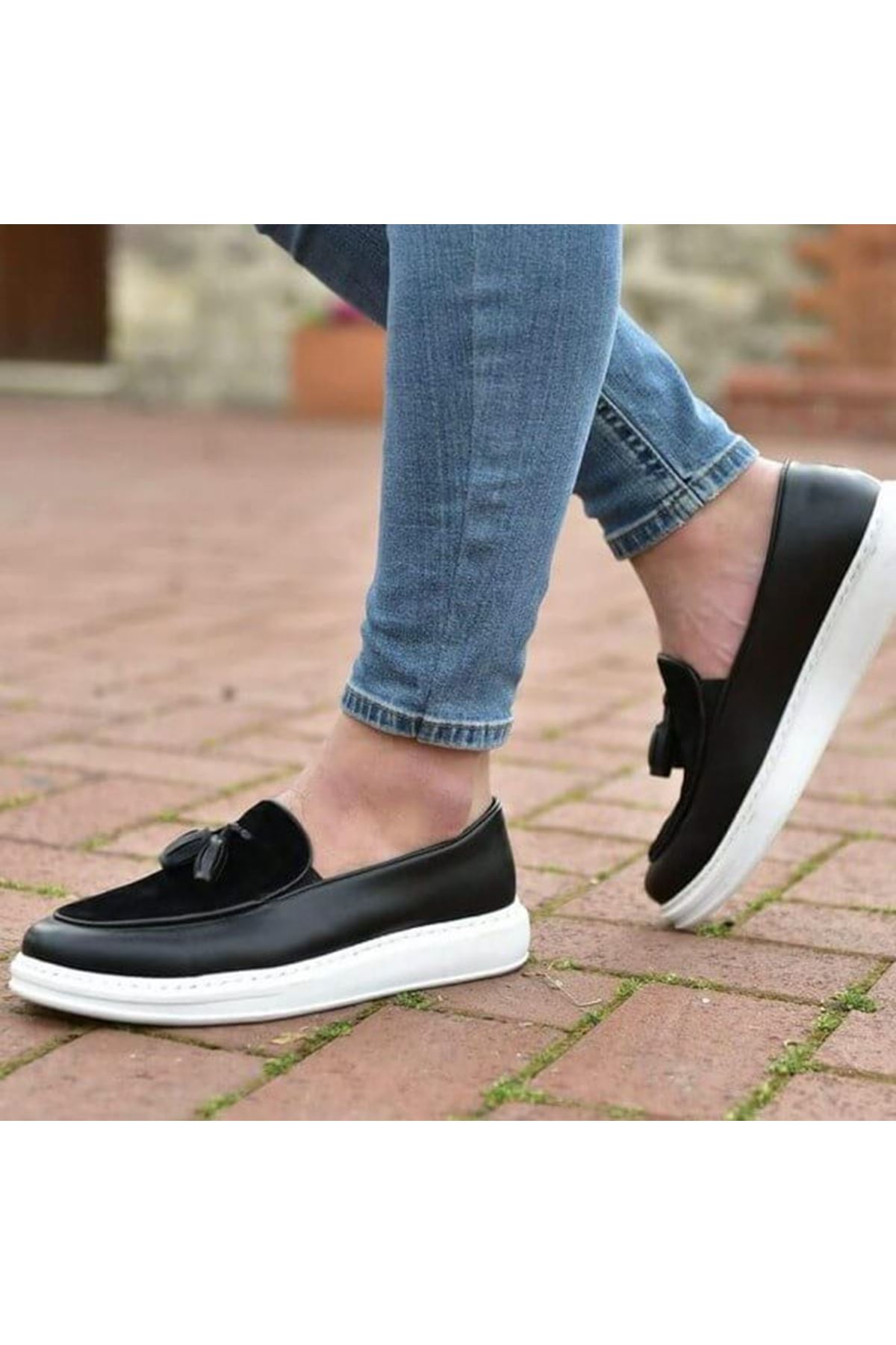 CH002 CBT Loafer Pelle Erkek Ayakkabı SIYAH - Görsel 4