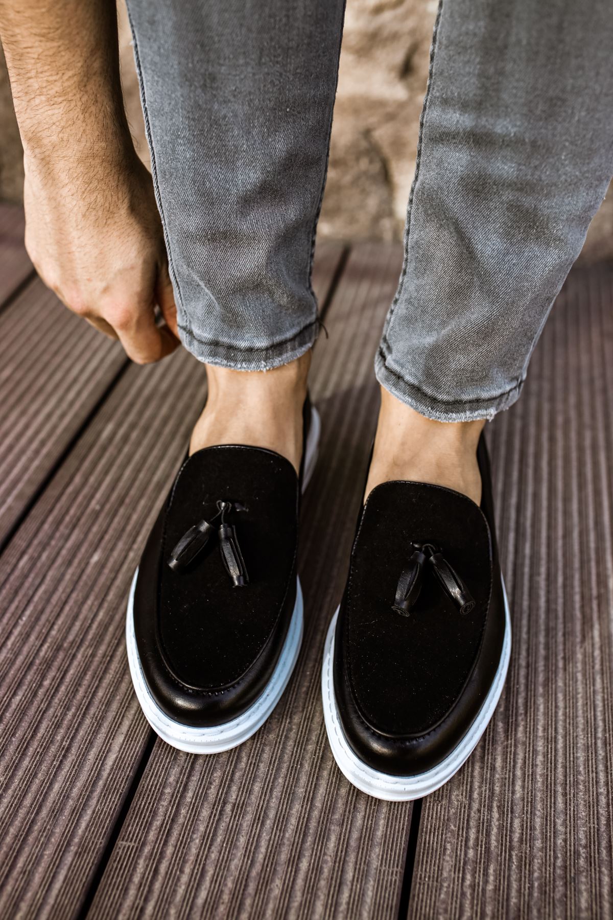 CH002 CBT Loafer Pelle Erkek Ayakkabı SIYAH - Görsel 5