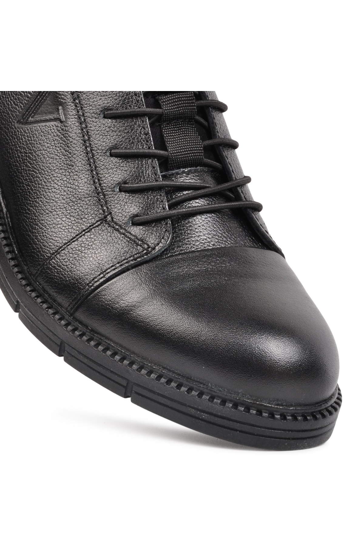 4467 Siyah Hakiki Deri Erkek Günlük Ayakkabı - Görsel 5