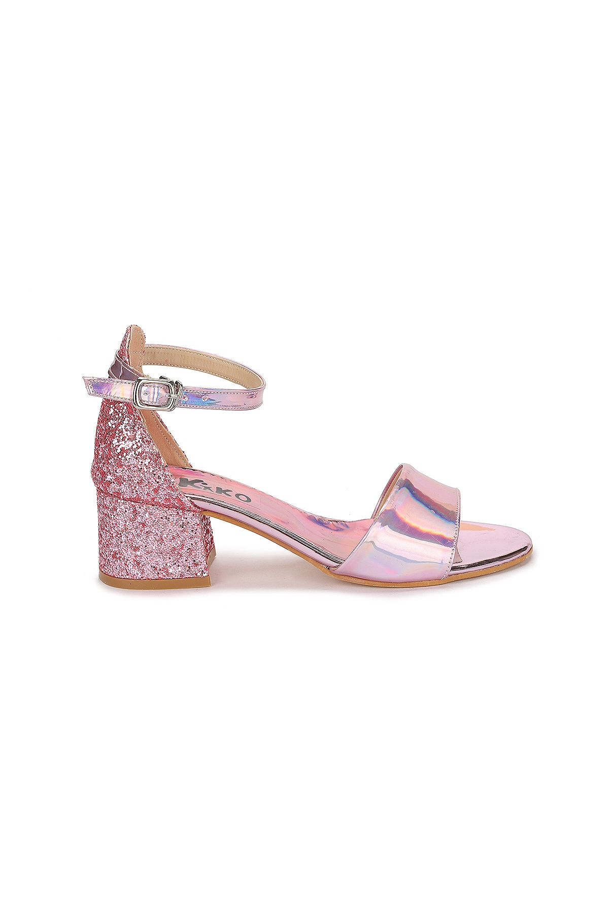 Sheila Günlük Kız Çocuk 3 Cm Topuklu Sandalet Abiye Ayakkabı Pudra - Görsel 5