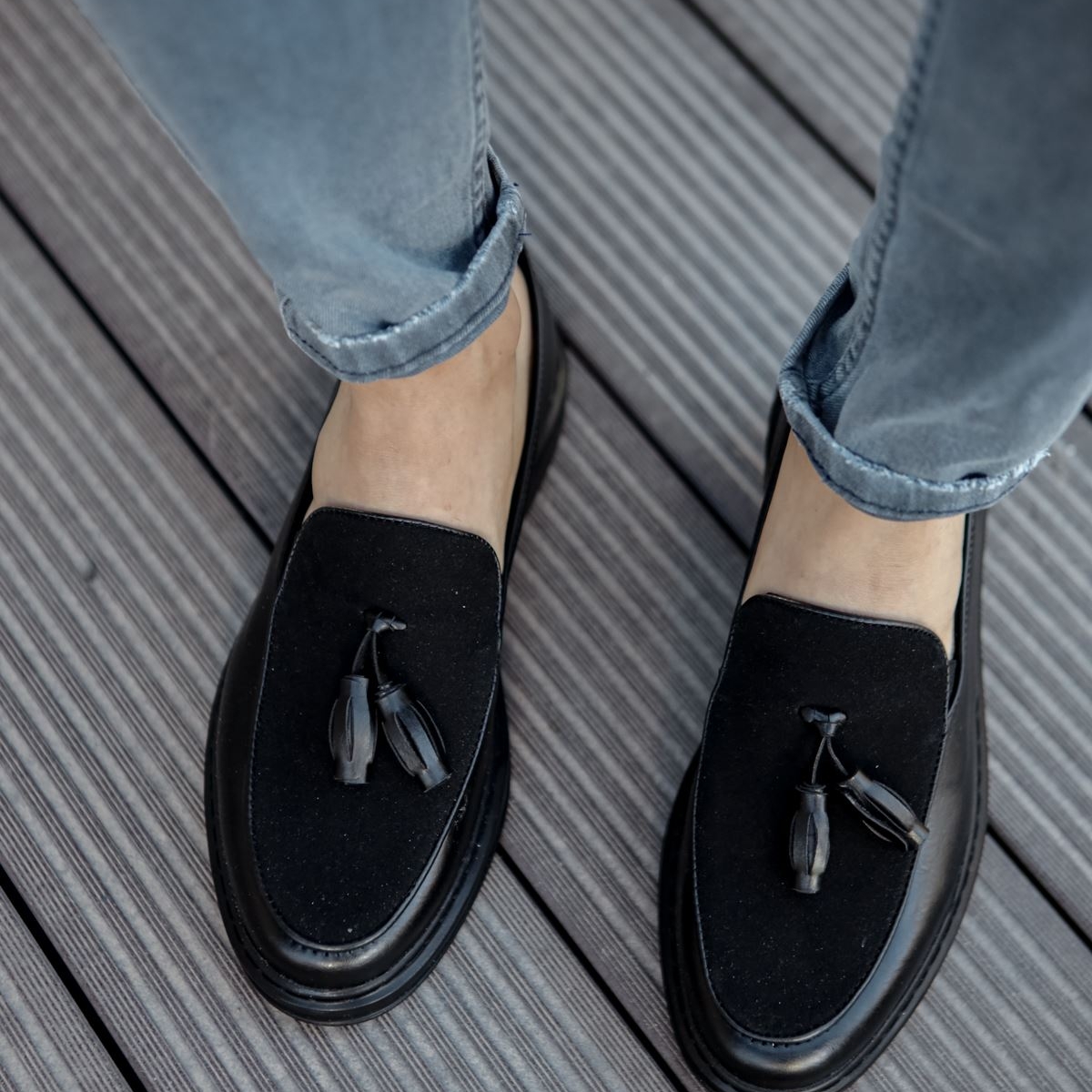 CH002 CST Loafer Pelle Erkek Ayakkabı SIYAH - Görsel 6