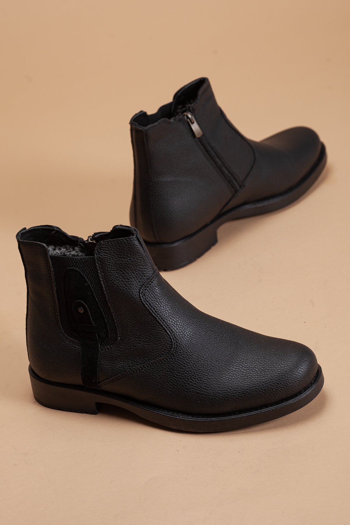 D751 Taban Dahil Komple Kürklü Soğuk Geçirmez Erkek Bot_Siyah - Görsel 6