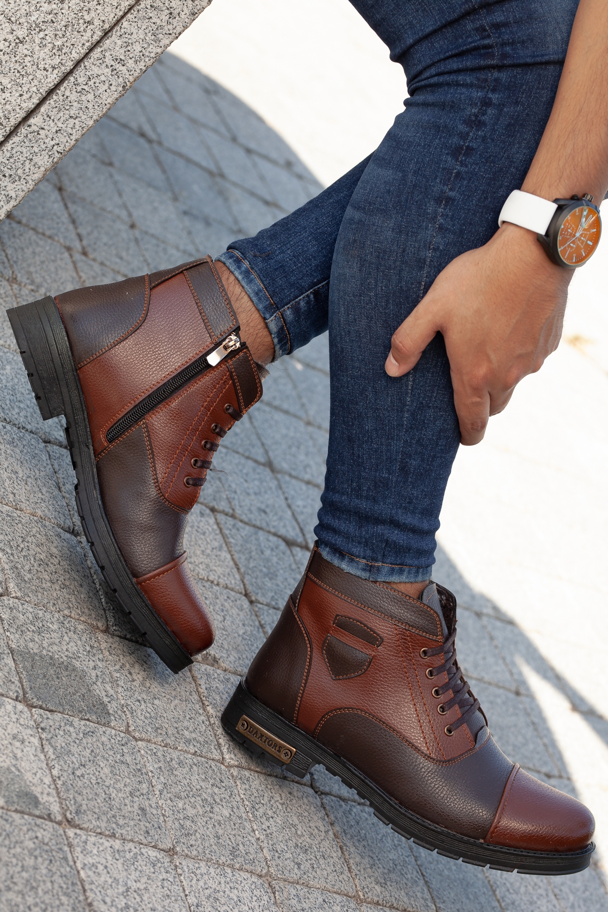 D0401 Unisex Taban Dahil Komple Kürklü Kışlık Kar Botu_Taba - Görsel 4