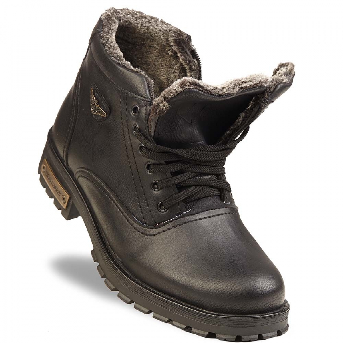 504 Soğuk Geçirmez Kürklü Unisex Bot_Siyah - Görsel 4