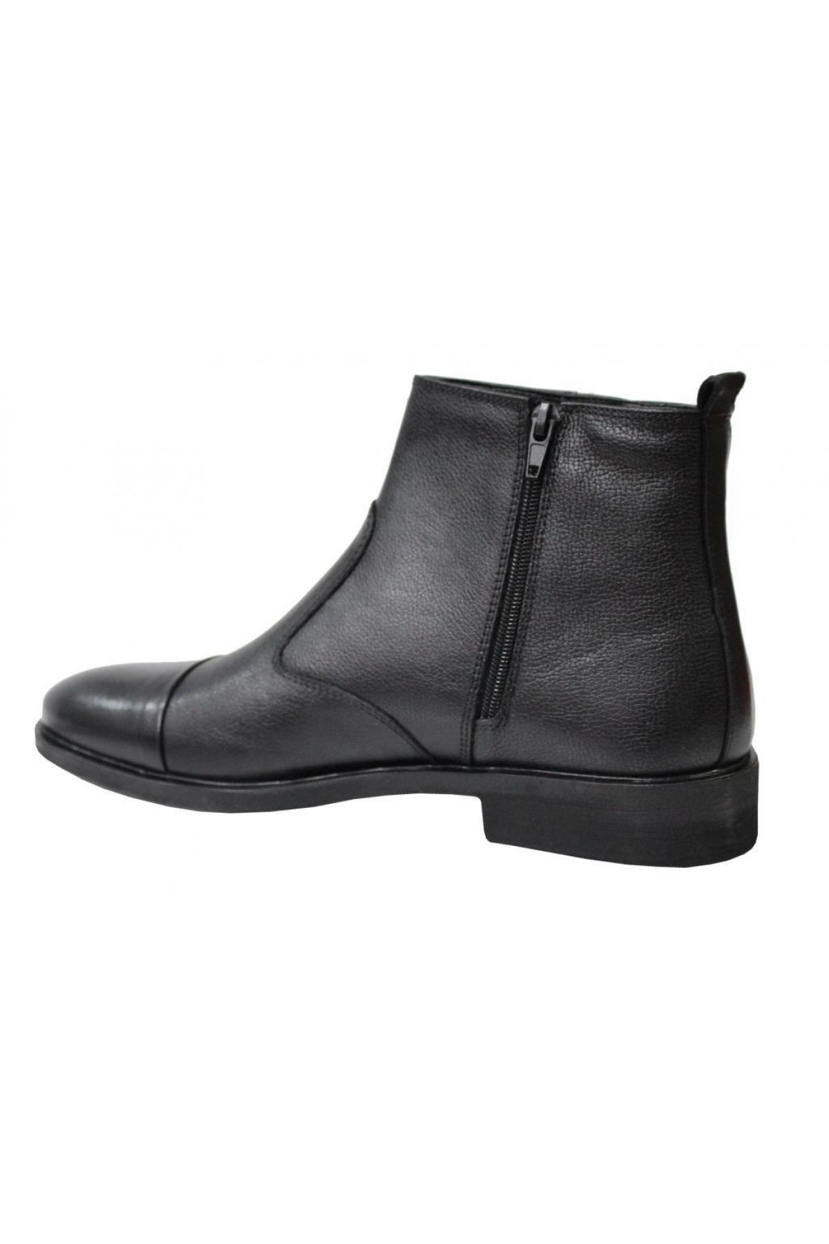 0412 Siyah Hakiki Deri Erkek Ayakkabı Bot - Görsel 4