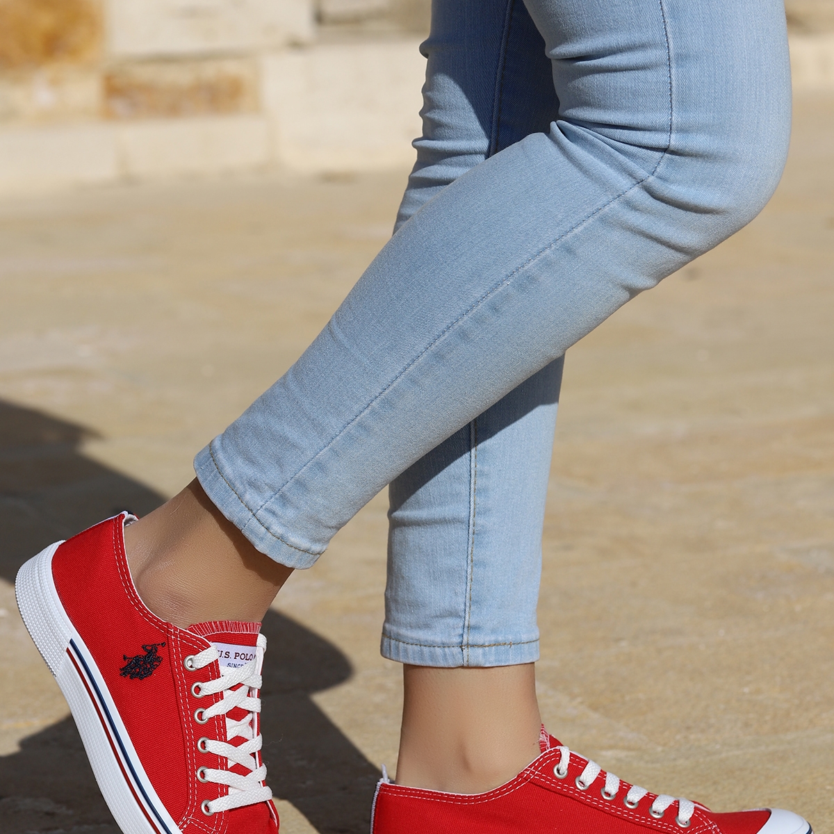 Flo Penelope Günlük Yürüyüş Bayan Spor Ayakkabı Kırmızı. 2