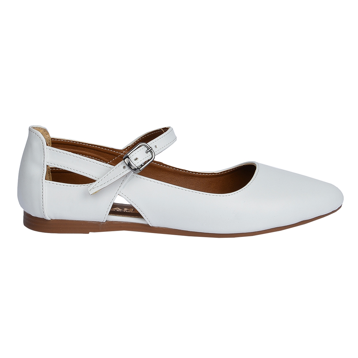 Flo 1920-201 Cilt Sandalet Bayan Babet Ayakkabı Beyaz. 3