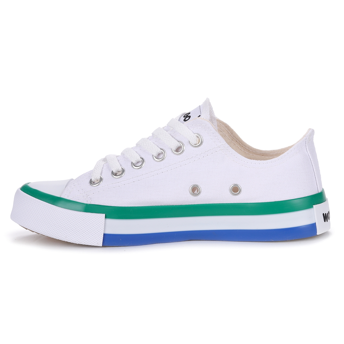 Flo 2250 Renkli Sargı Günlük Keten Kadın Spor Ayakkabı Beyaz. 5