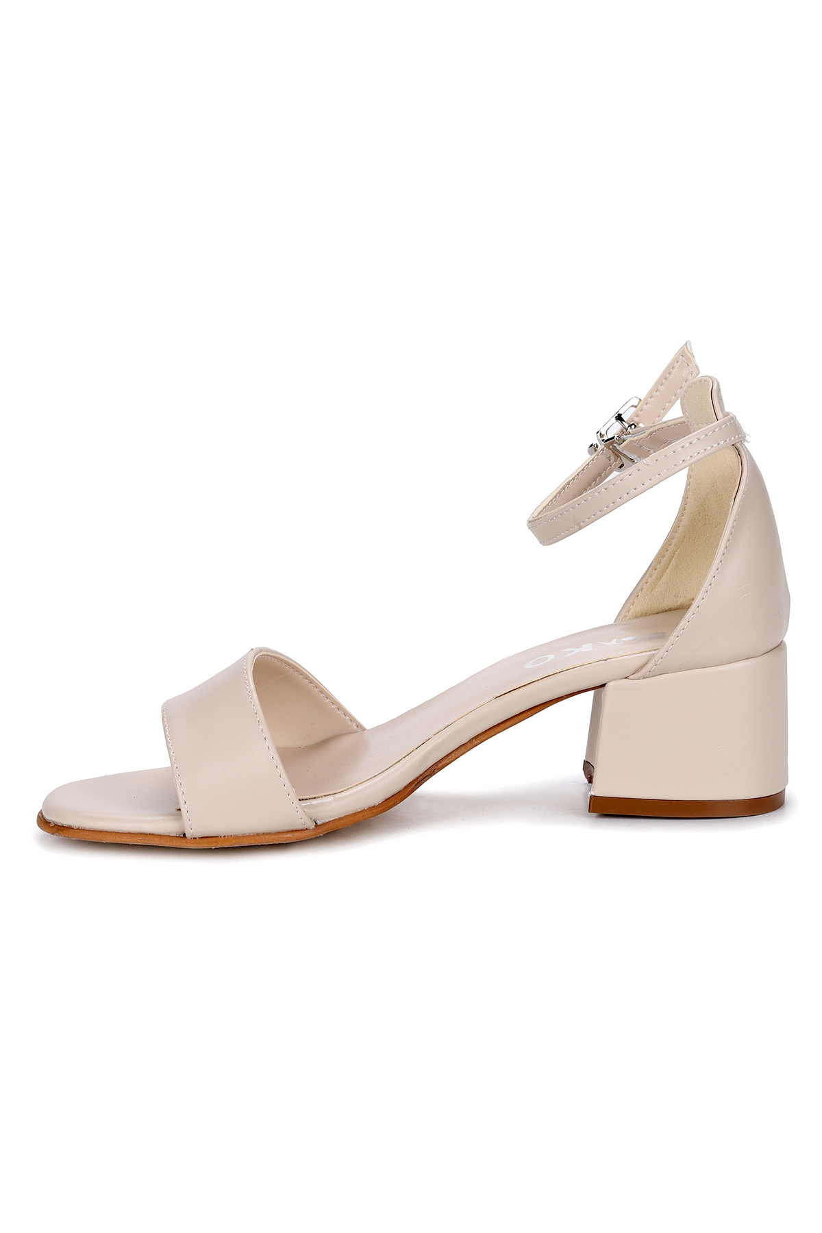 Sheila Günlük Kız Çocuk 4 Cm Topuklu Sandalet Abiye Ayakkabı Ten - Görsel 6