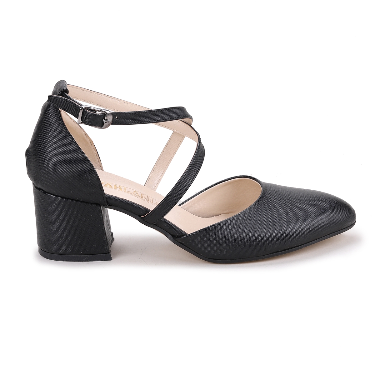 Flo Tier 1990.120 Parlak 5 Cm Topuk Kadın Sandalet Ayakkabı Siyah. 4