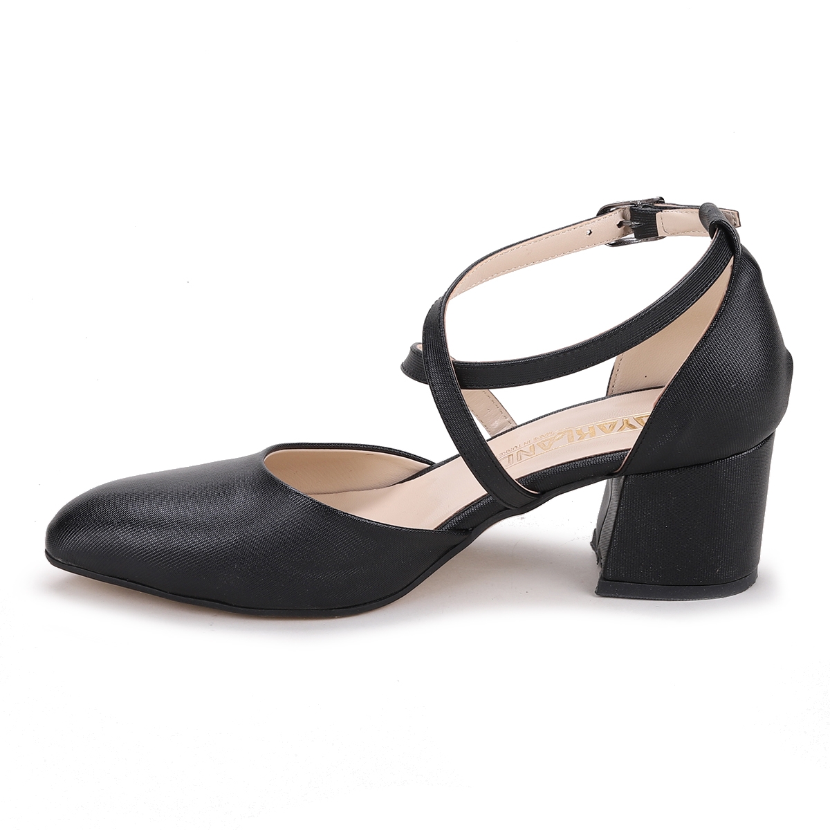 Flo Tier 1990.120 Parlak 5 Cm Topuk Kadın Sandalet Ayakkabı Siyah. 5