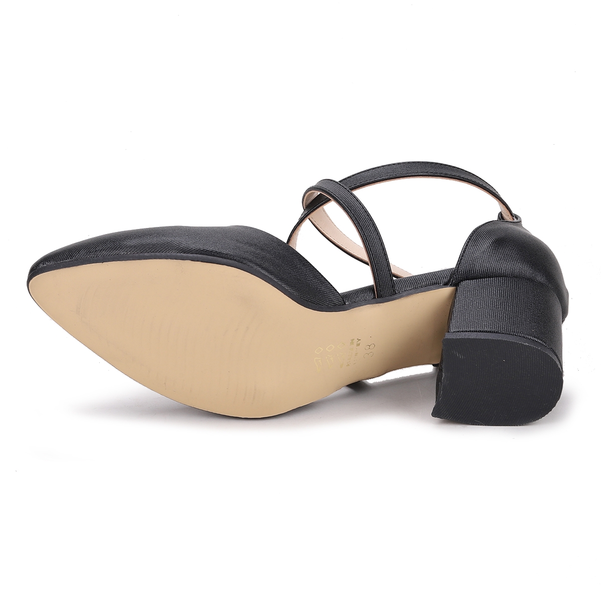 Flo Tier 1990.120 Parlak 5 Cm Topuk Kadın Sandalet Ayakkabı Siyah. 6