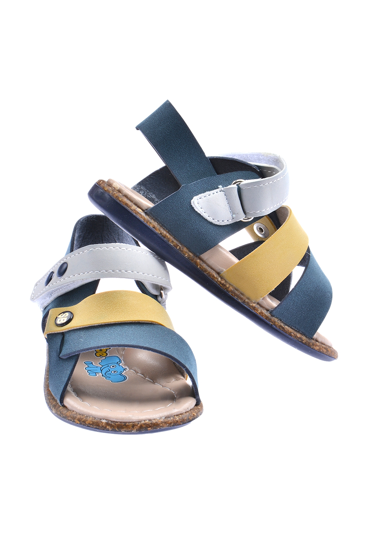 Erkek Çocuk İlk Adım Sandalet Şb 2359-68 Lacivert - Sarı - Görsel 5