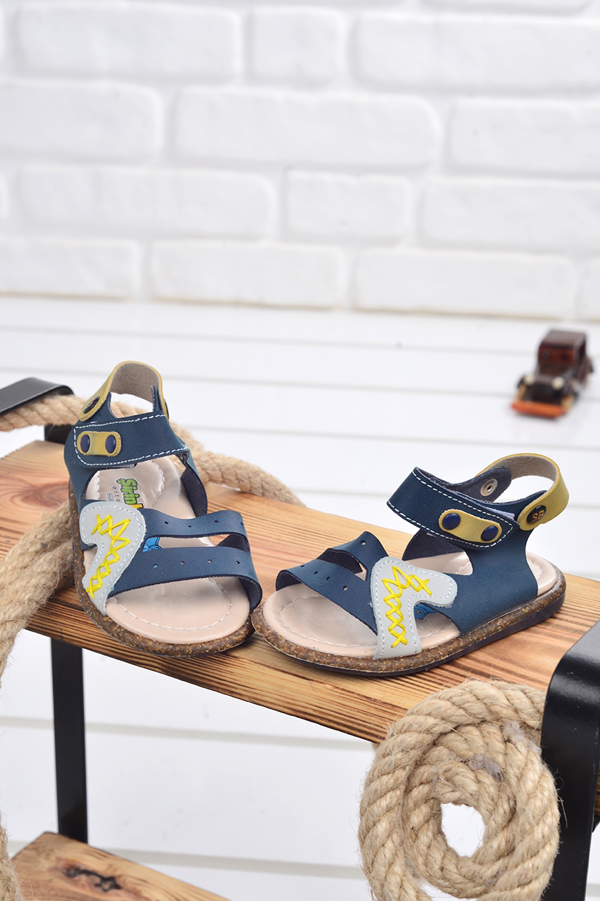 Erkek Çocuk İlk Adım Sandalet Şb 2340-49 Lacivert - Gri - Görsel 5