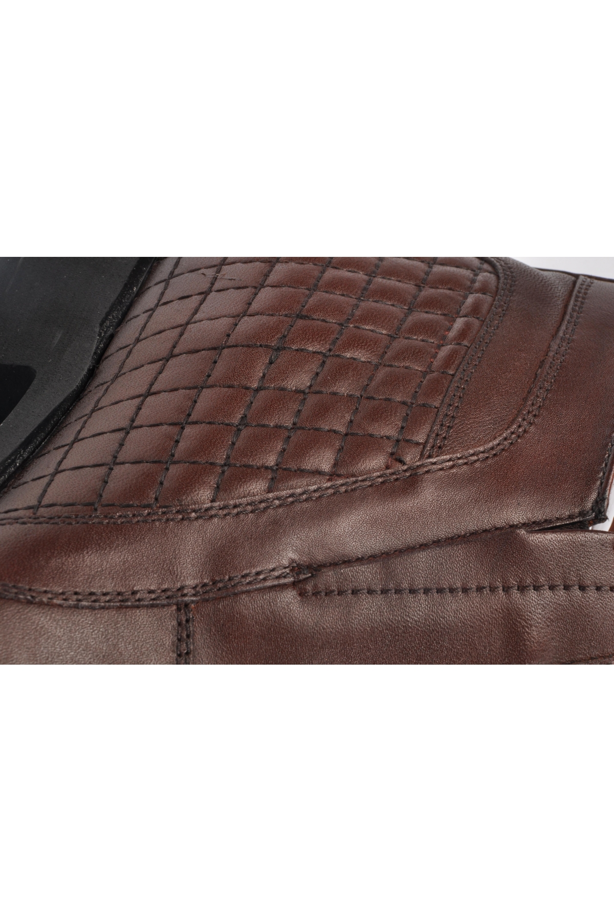 2356 Kahve Erkek Hakiki Deri Fermuarlı Bot - Görsel 7