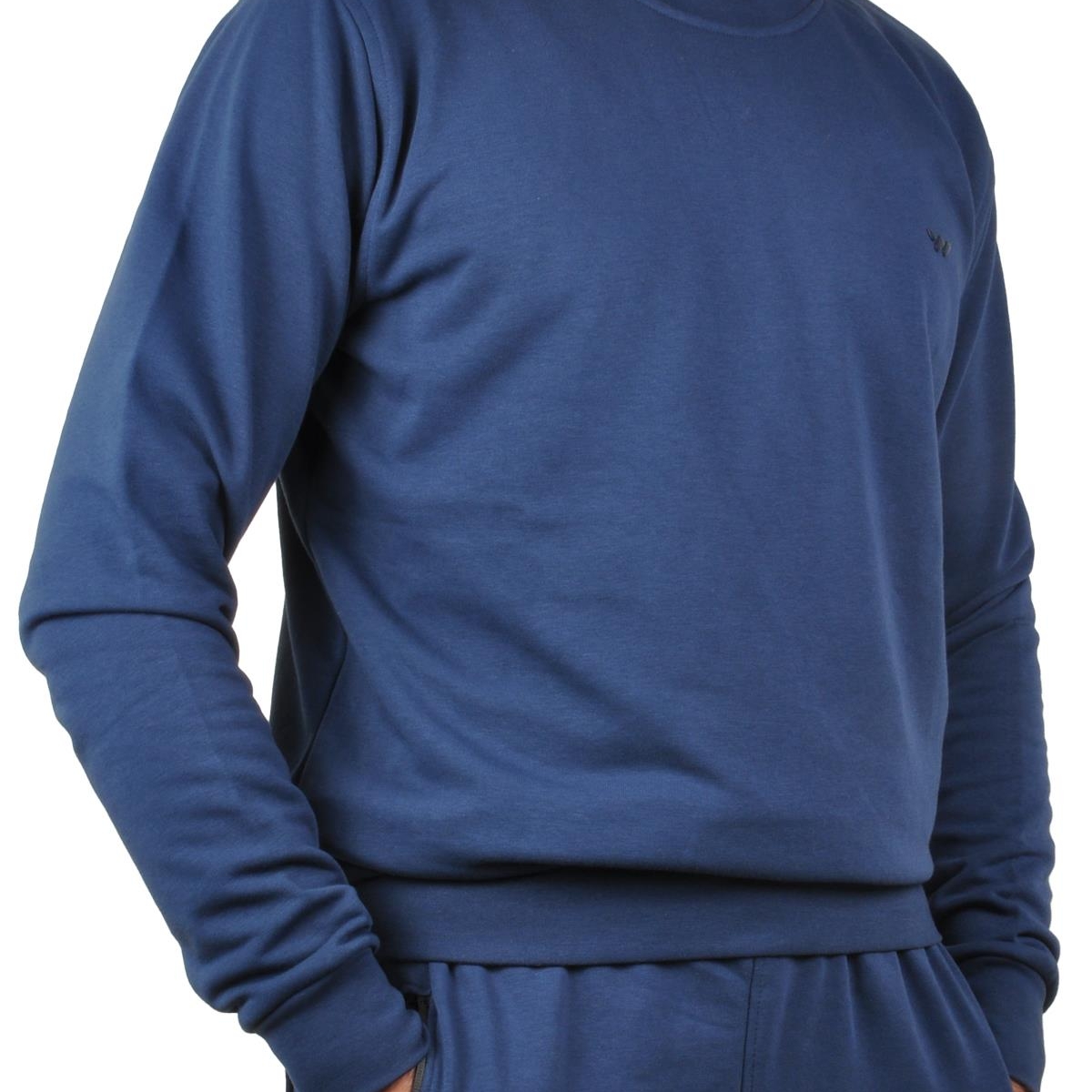 Flo W1001 İndigo Pamuklu Regular Fit Erkek Sweatshirt. 6