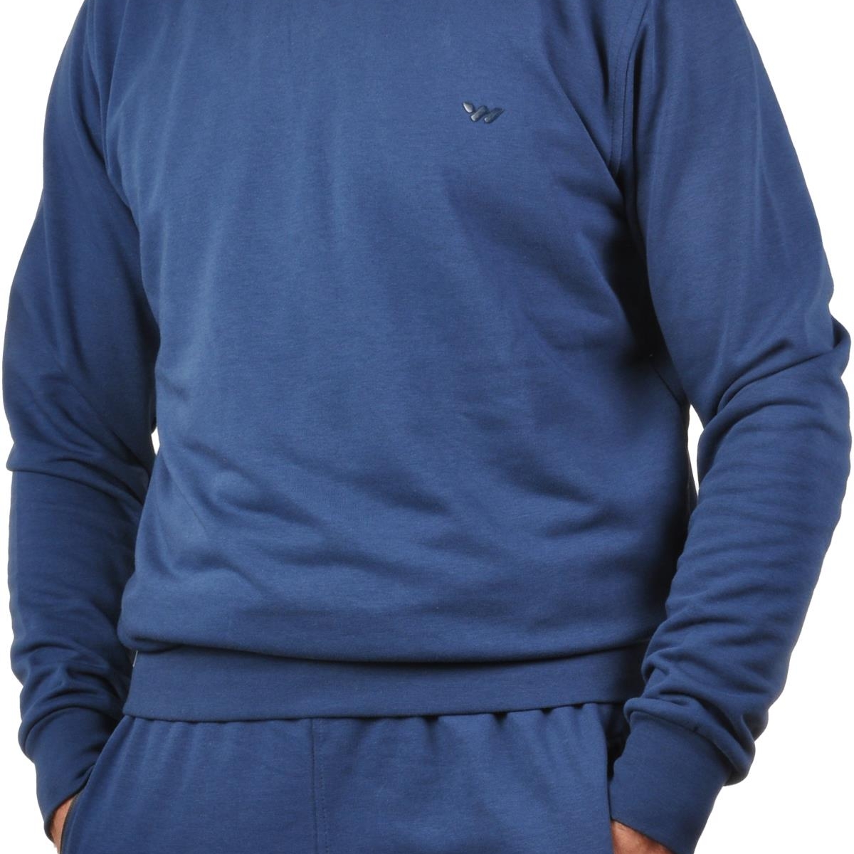 Flo W1001 İndigo Pamuklu Regular Fit Erkek Sweatshirt. 5