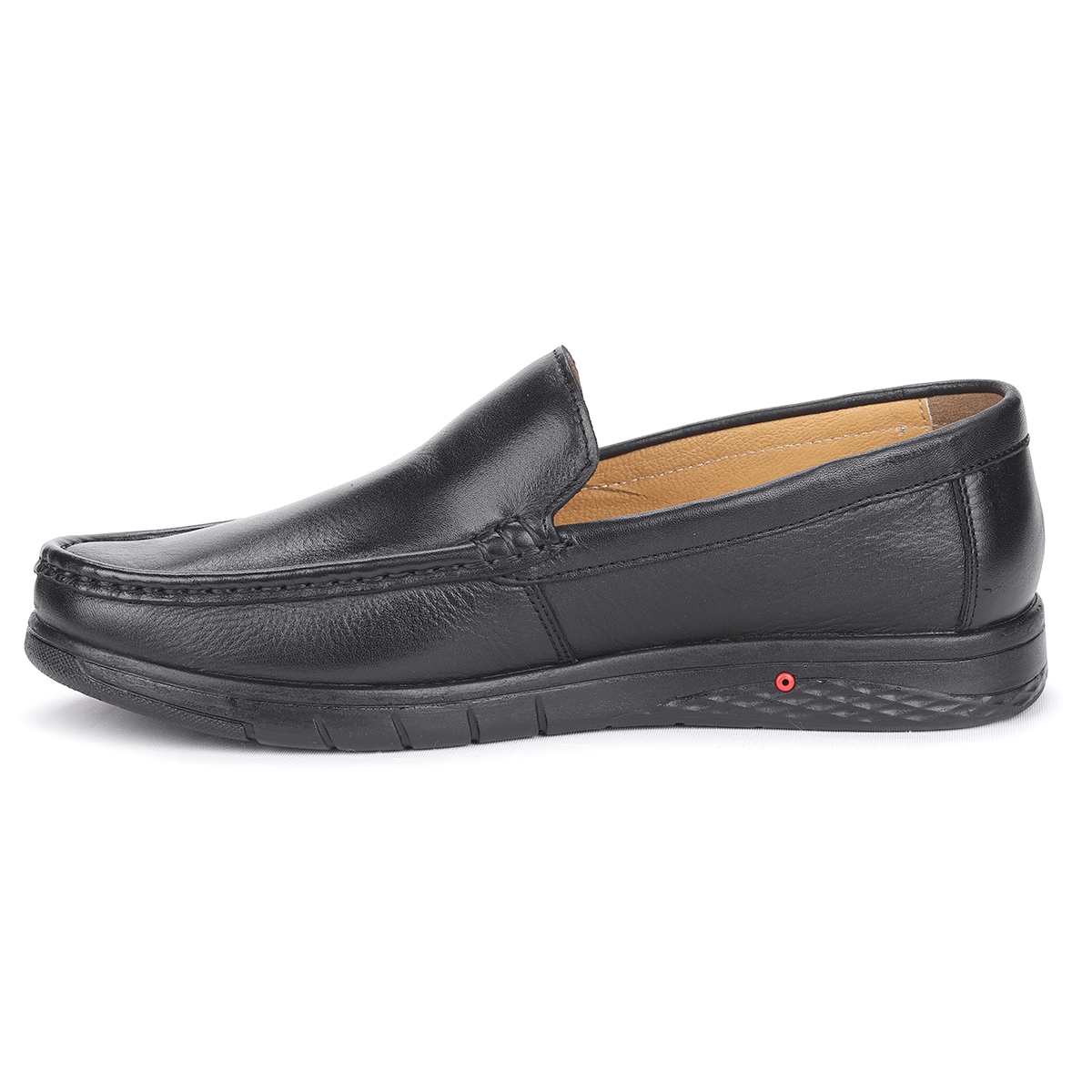 Flo 1032 Rdw %100 Deri Bağcıksız Erkek Comfort Ayakkabı Siyah. 5