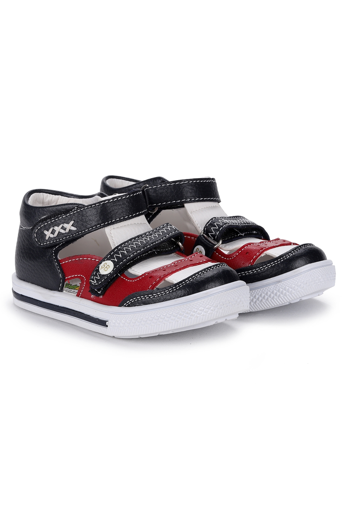 Günlük Erkek Çocuk Bebe Ayakkabı Şb 2244-49 Siyah - Kırmızı - Görsel 4
