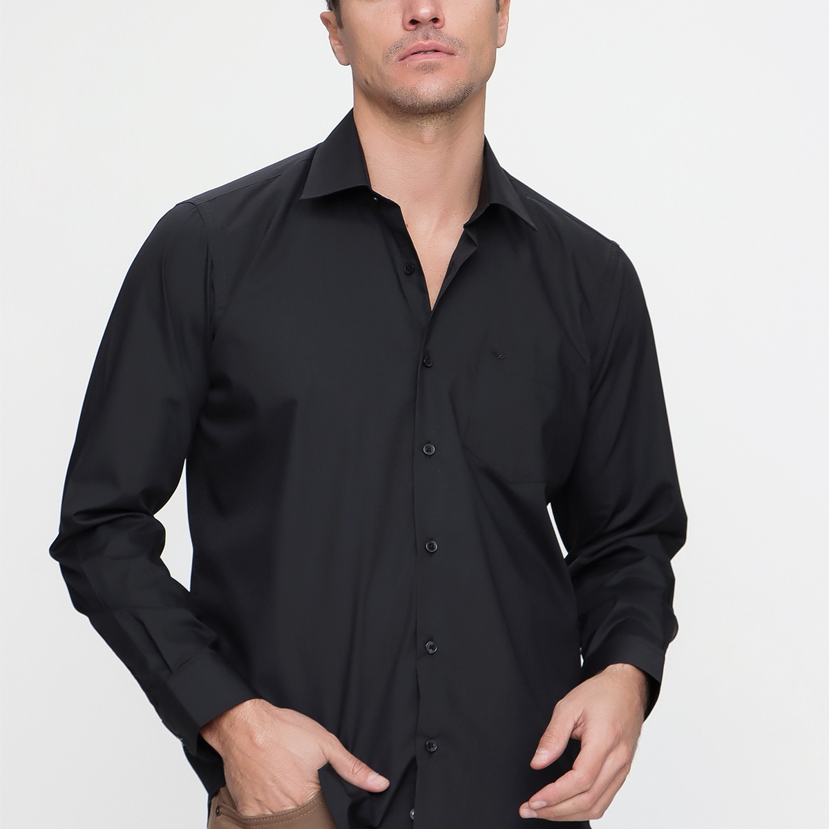 Flo Erkek Elegance Regular Fit Gömlek Siyah. 1