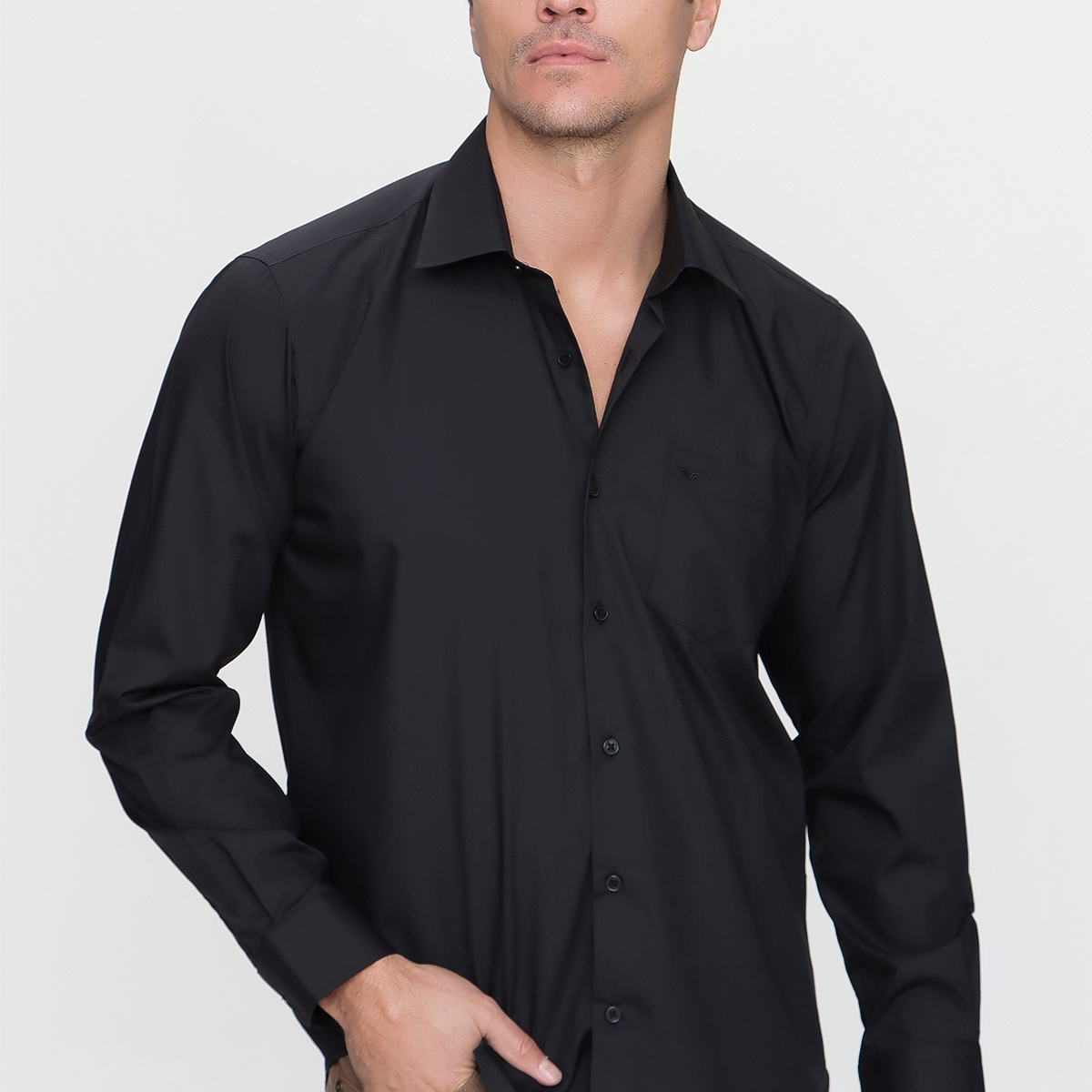 Flo Erkek Elegance Regular Fit Gömlek Siyah. 3