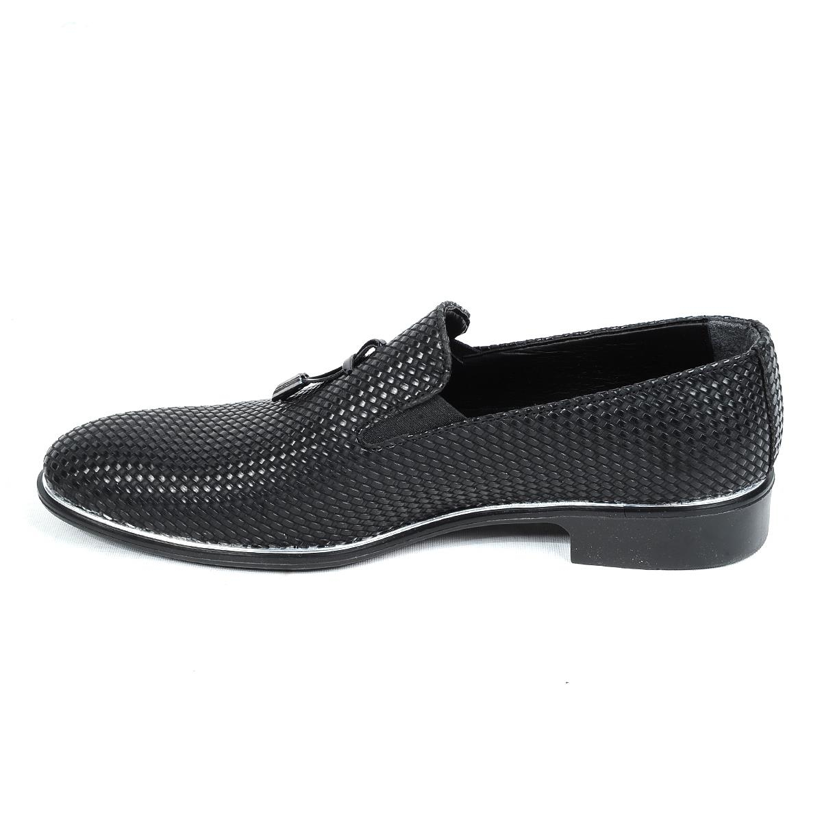 Flo 21-41 Siyah Cilt Erkek Klasik Ayakkabı. 2