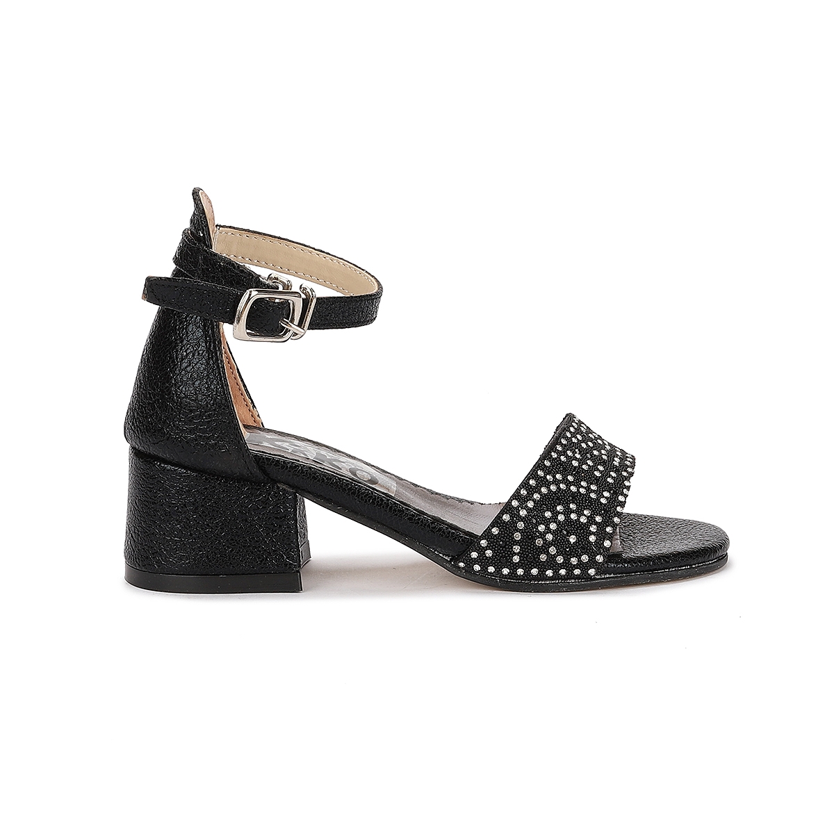 Heidi Günlük Kız Çocuk 3 Cm Topuklu Sandalet Abiye Ayakkabı Siyah - Görsel 5