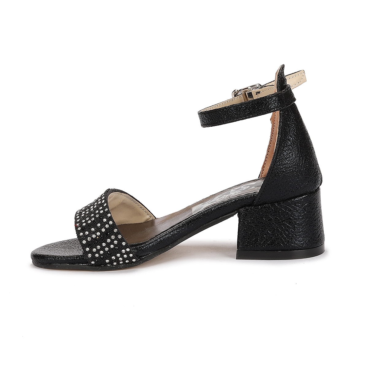 Heidi Günlük Kız Çocuk 3 Cm Topuklu Sandalet Abiye Ayakkabı Siyah - Görsel 6