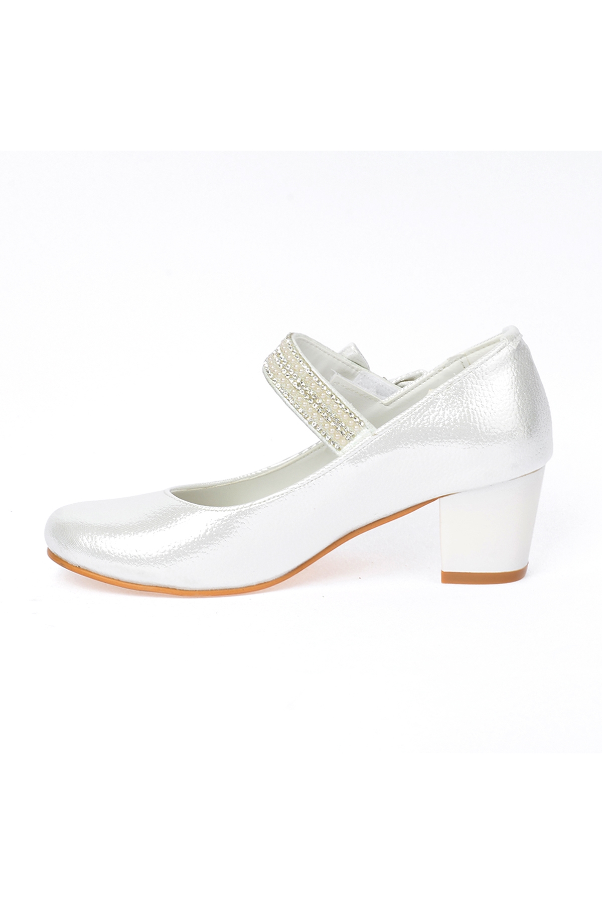 Cameli Günlük Kız Çocuk 4 Cm Topuklu Abiye Ayakkabı Sedef - Görsel 4