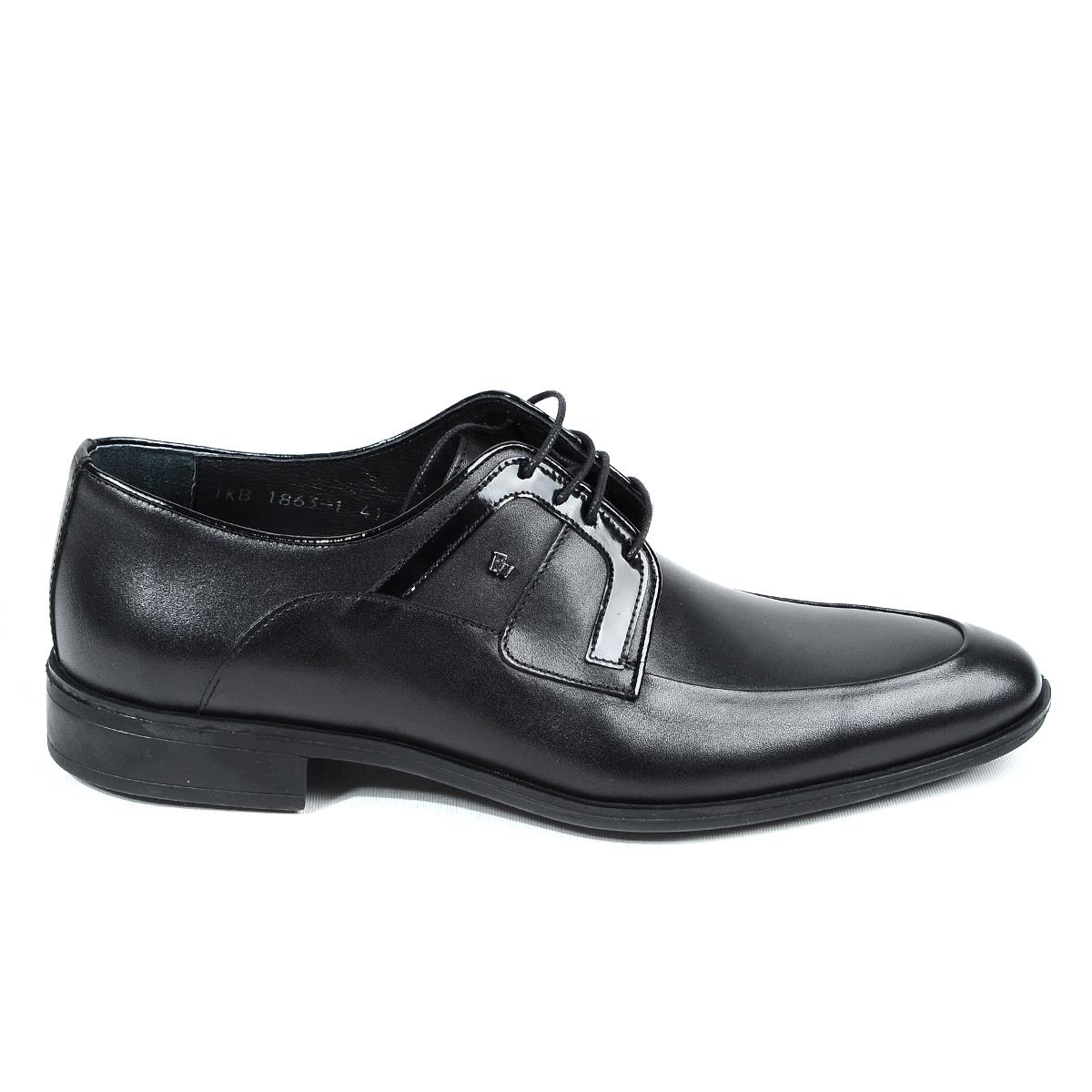 Flo 1863-1 Siyah %100 Deri Erkek Klasik Ayakkabı. 1