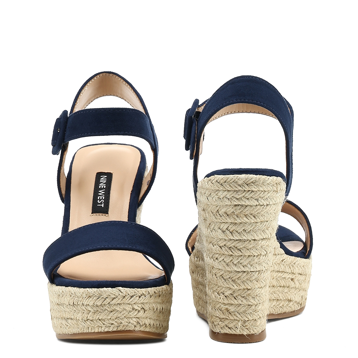 Nine West BENOIT2 2FX Lacivert Kadın Dolgu Topuk Sandalet. 5