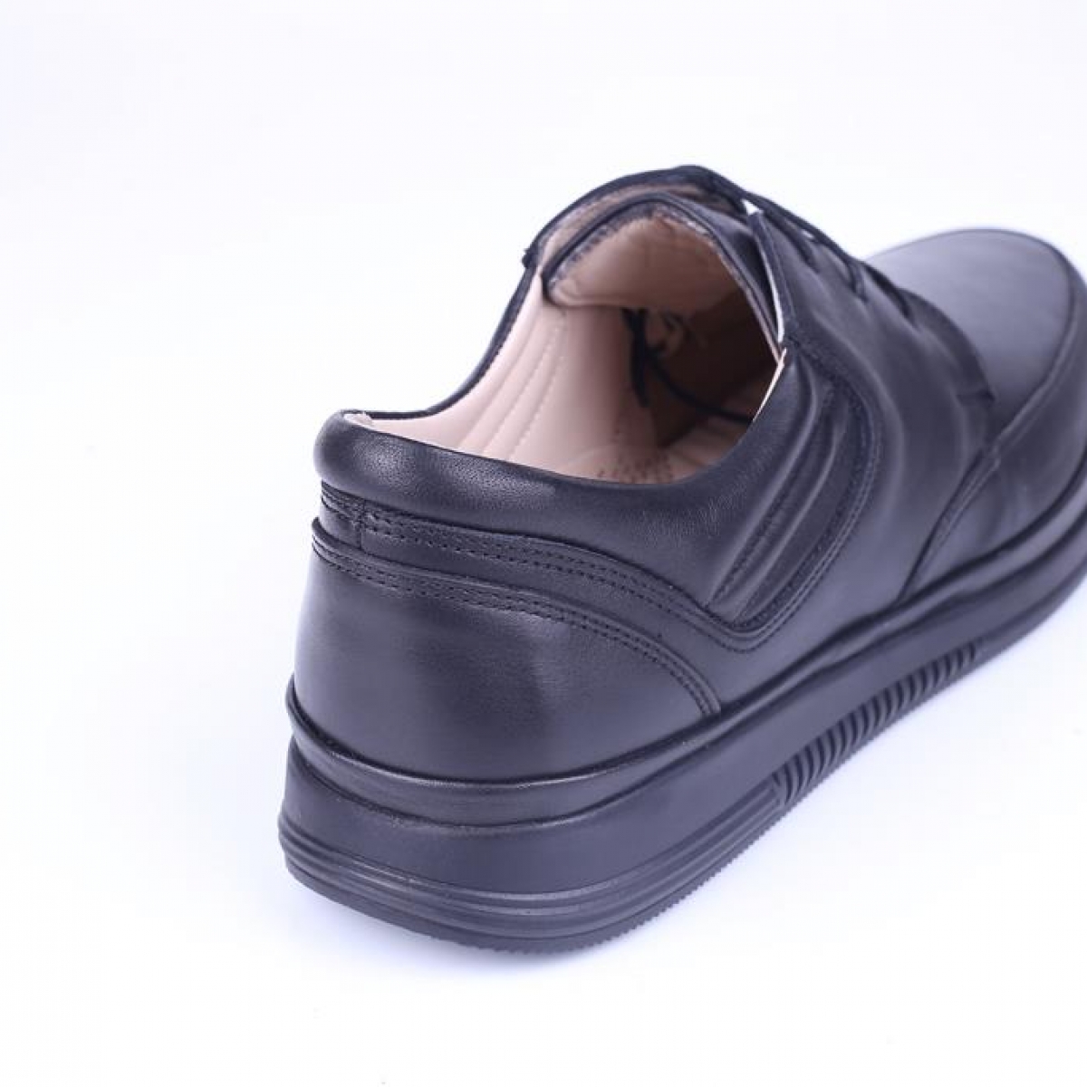 Flo 2666 Erkek Hakiki Deri Günlük Siyah Ortopedik Ayakkabı. 3