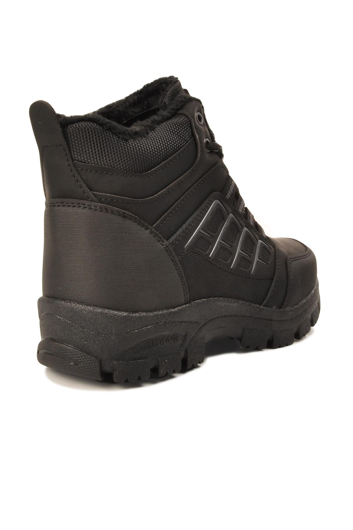 700 Siyah Fermuarlı Kürklü Kadın Bot - Görsel 5