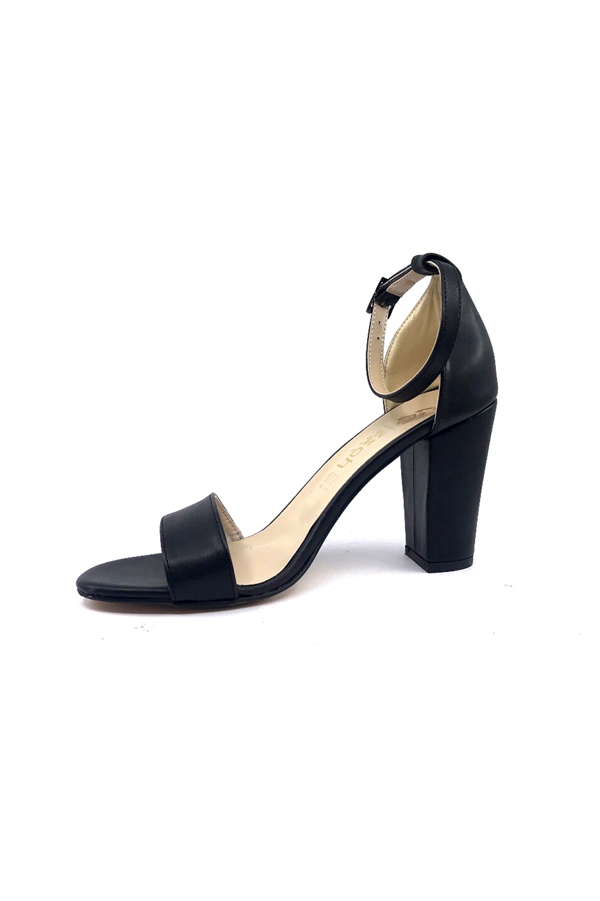 Ayakkabımood Gizzah Siyah 9Cm Bayan Tek Bant Topuklu Ayakkabı - Görsel 4