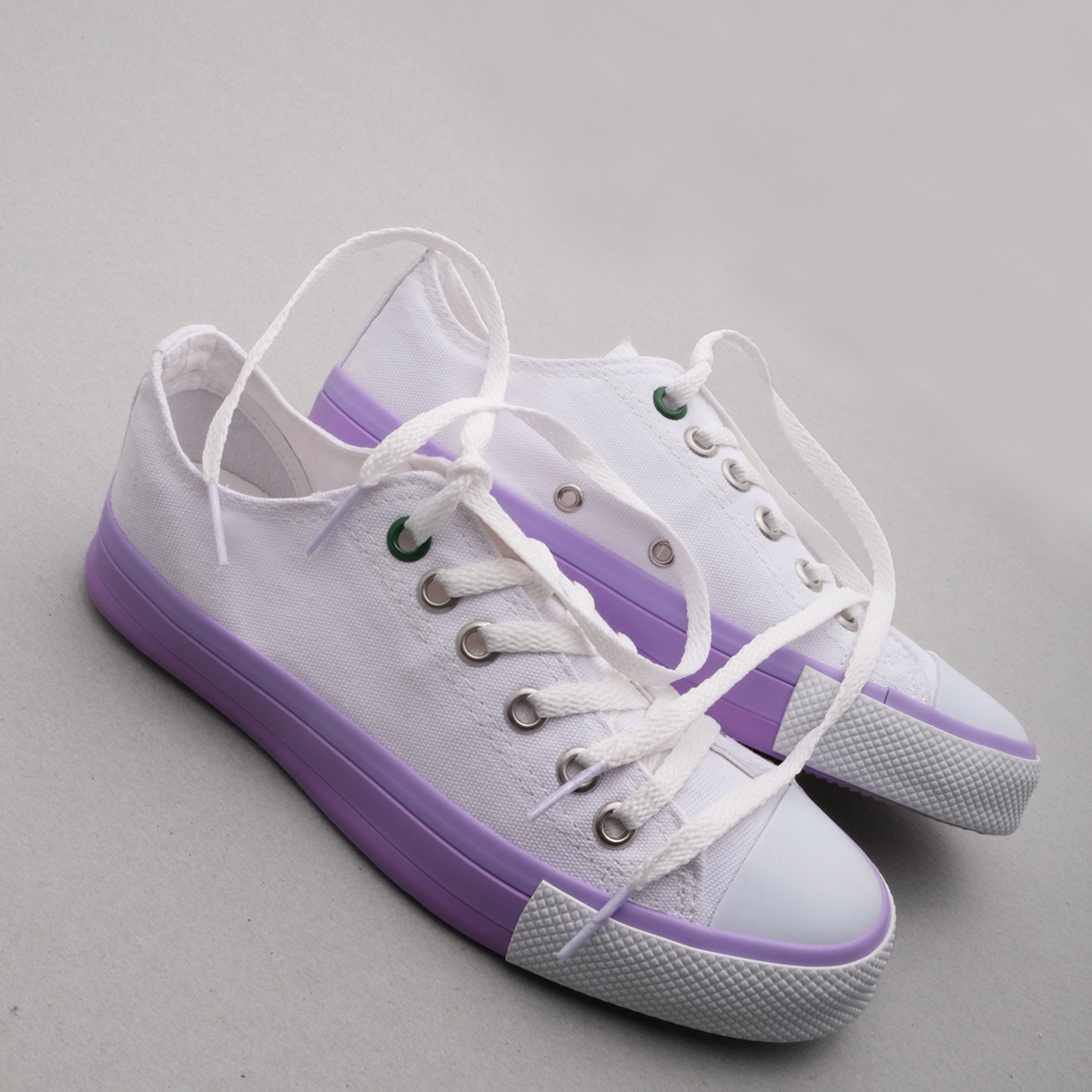 Flo Kadın Sneaker Keten Kumaş Bağcıklı Spor Ayakkabı Hesna Beyaz. 2