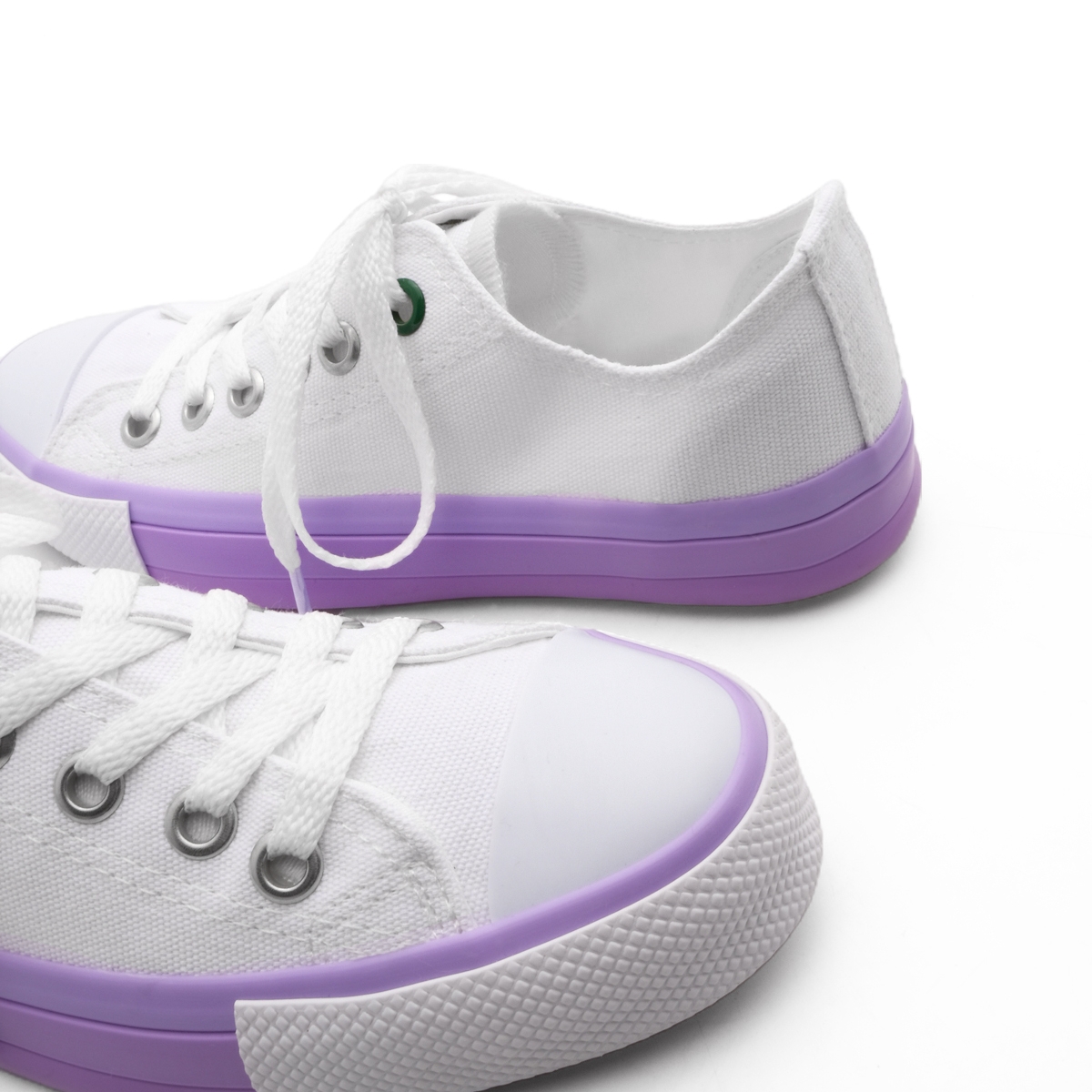 Flo Kadın Sneaker Keten Kumaş Bağcıklı Spor Ayakkabı Hesna Beyaz. 4