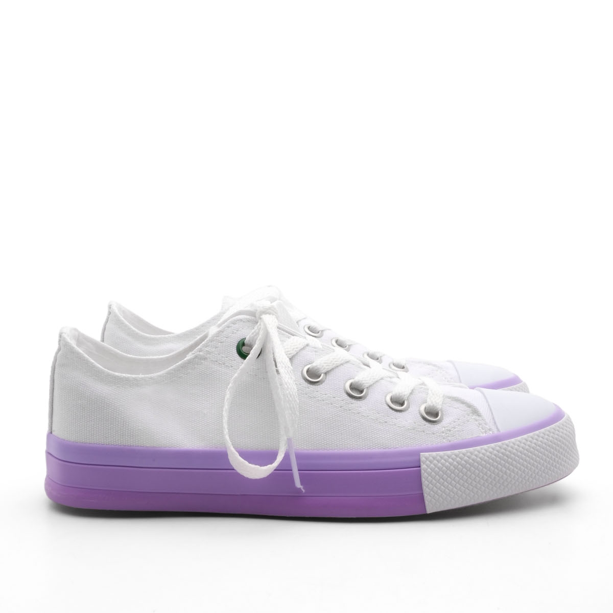 Flo Kadın Sneaker Keten Kumaş Bağcıklı Spor Ayakkabı Hesna Beyaz. 7