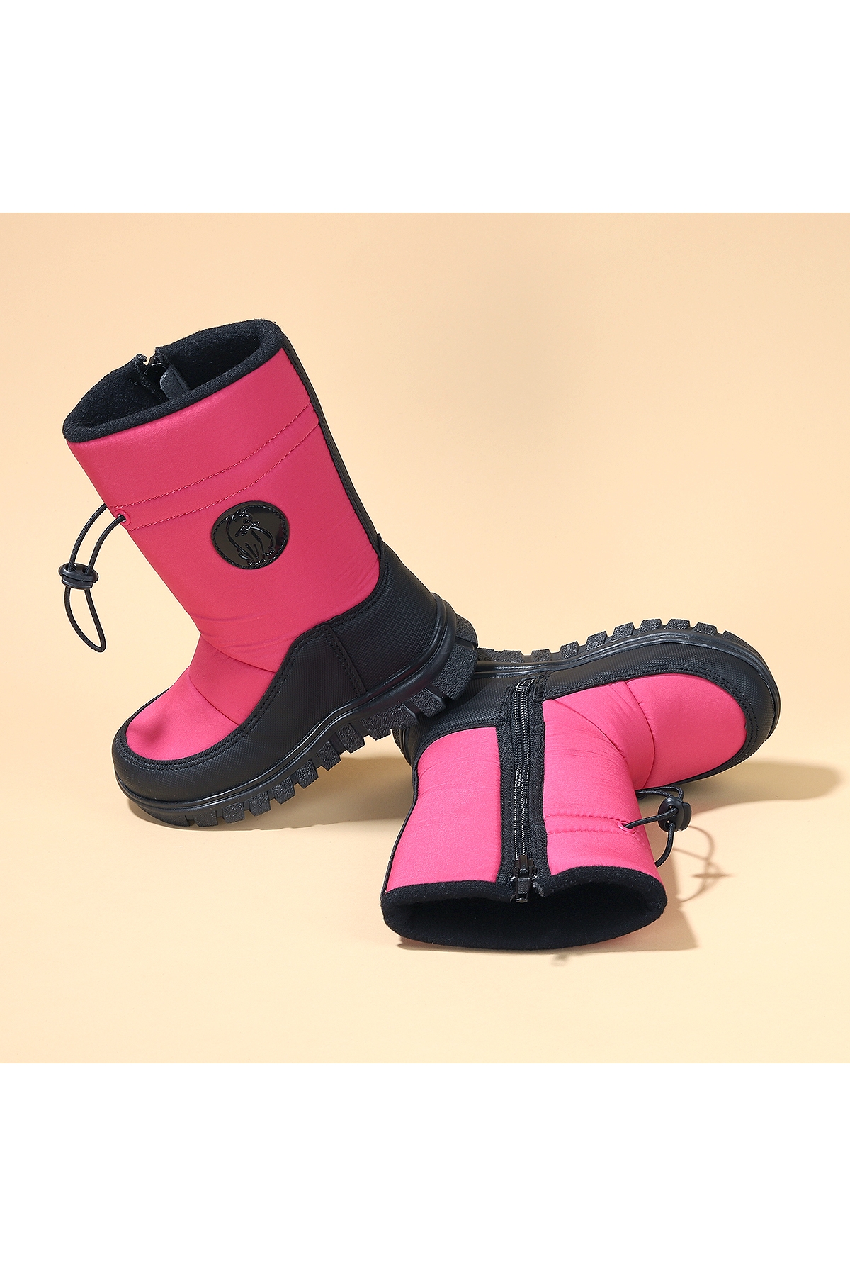Nuh Fermuarlı Kız Çocuk Kar Botu Ayakkabı Fuşya - Görsel 3