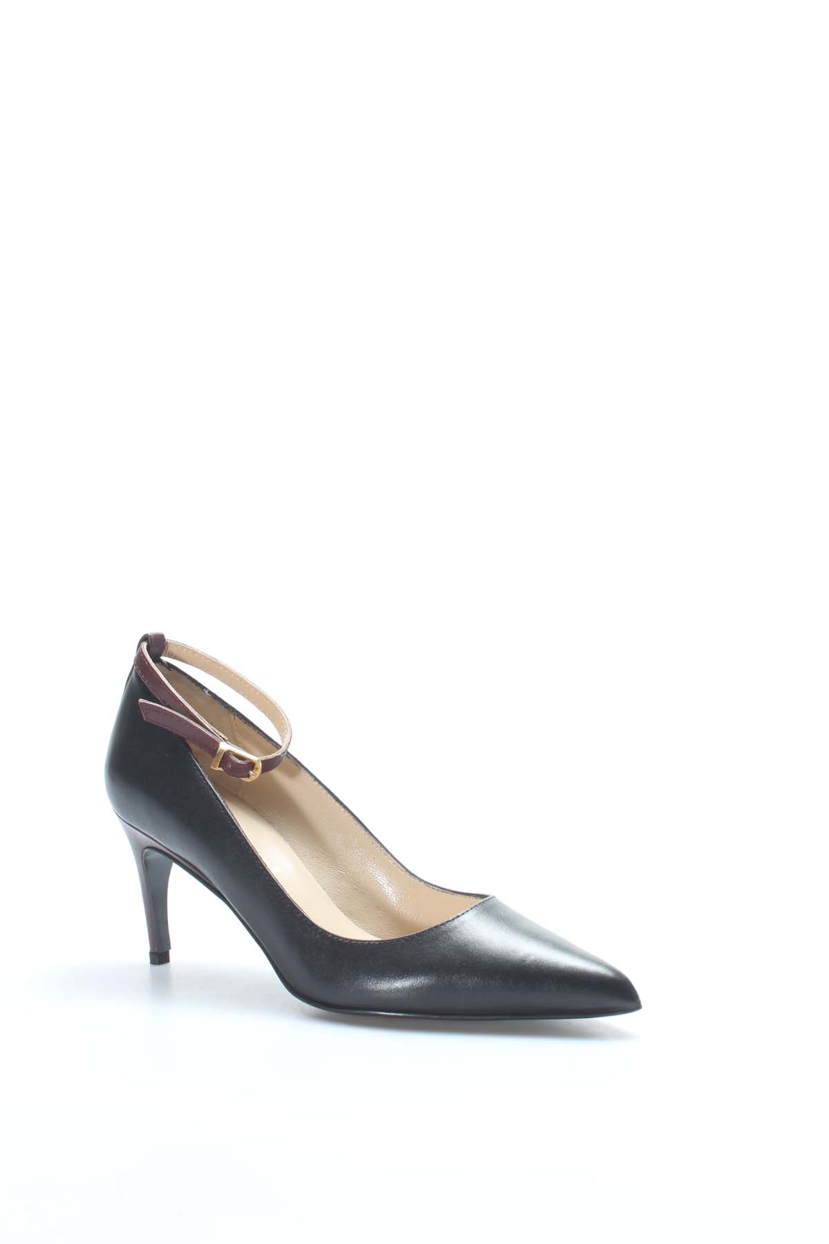 Hakiki Deri Kadın İnce Topuk Ayakkabı 019ZA21-498 - Görsel 4