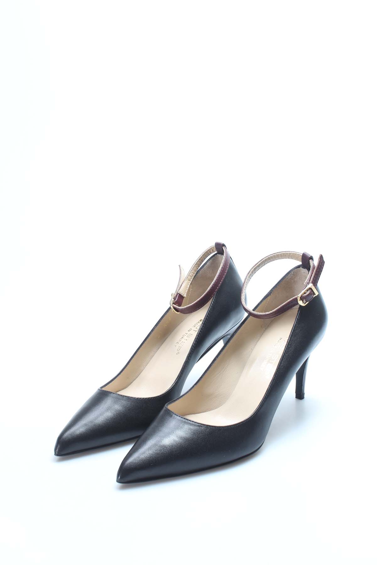 Hakiki Deri Kadın İnce Topuk Ayakkabı 019ZA21-498 - Görsel 7