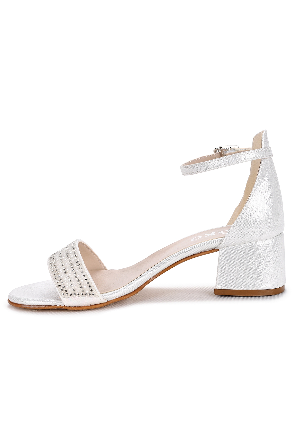 Elinor Günlük Kız Çocuk 3 Cm Topuklu Sandalet Abiye Ayakkabı Sedef - Görsel 6