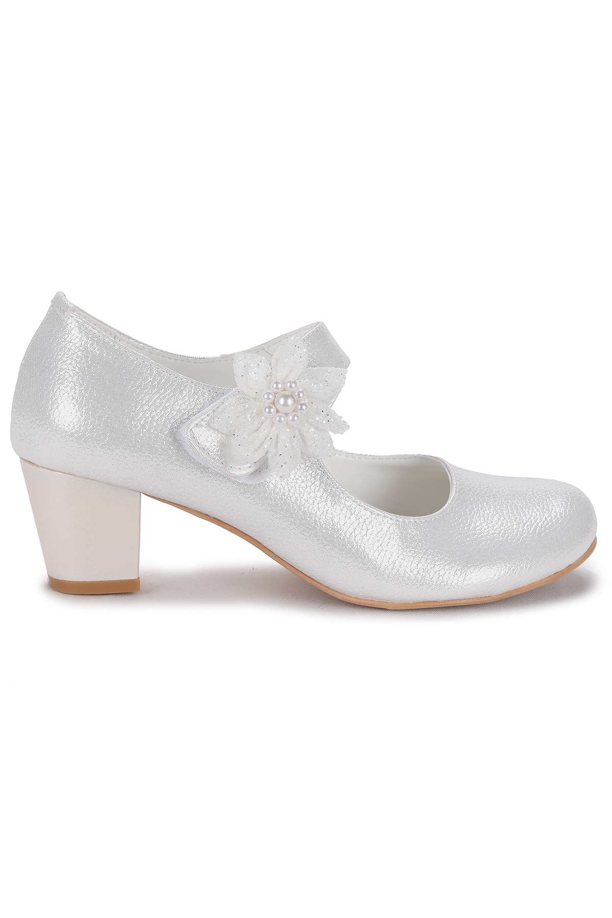 Angelina Günlük Kız Çocuk 4 Cm Topuklu Abiye Ayakkabı Sedef - Görsel 5