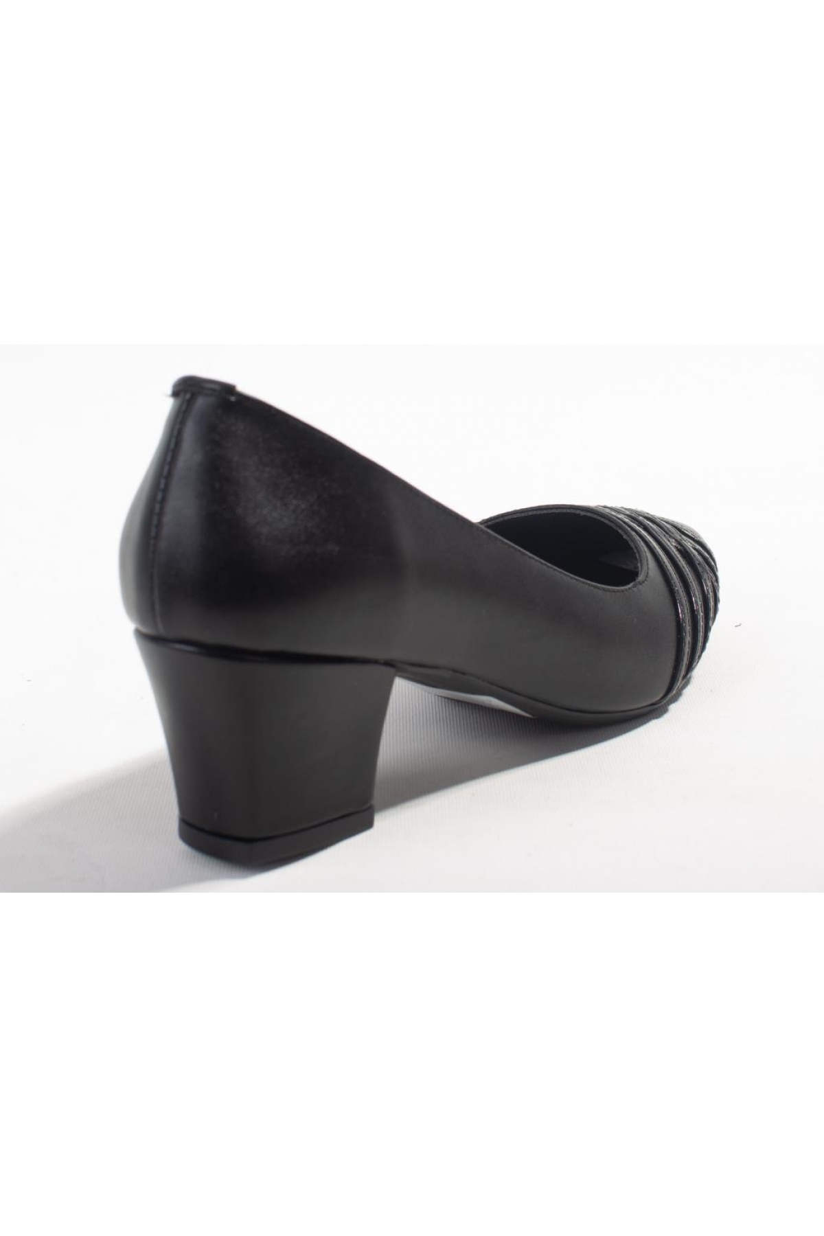 DZA07-7268641 Siyah Klasik Topuklu Kadın Ayakkabı - Görsel 5