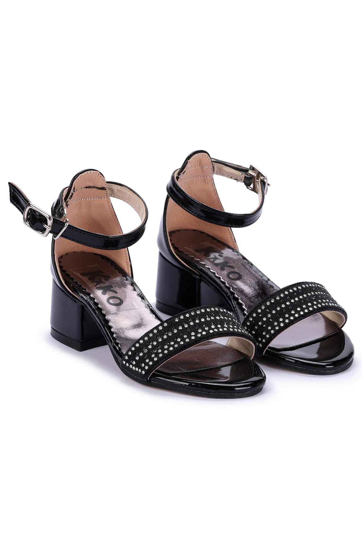 Ellinor Günlük Kız Çocuk 4 Cm Topuklu Abiye Ayakkabı Siyah - Görsel 4