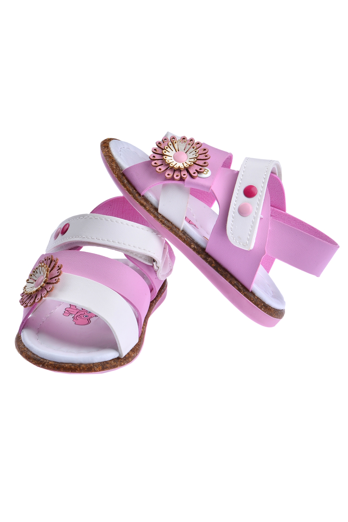 Kız Çocuk İlk Adım Sandalet Şb 2301-10 Beyaz - Pembe - Görsel 4