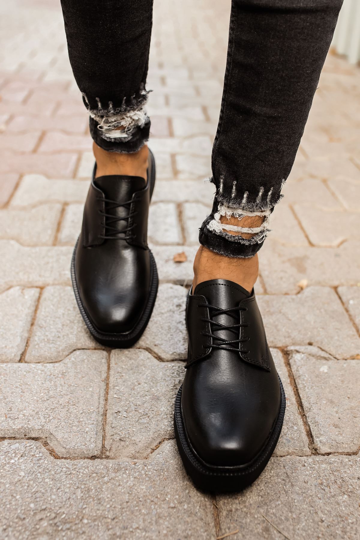 CH001 FST Classic Lace Erkek Ayakkabı SIYAH - Görsel 3